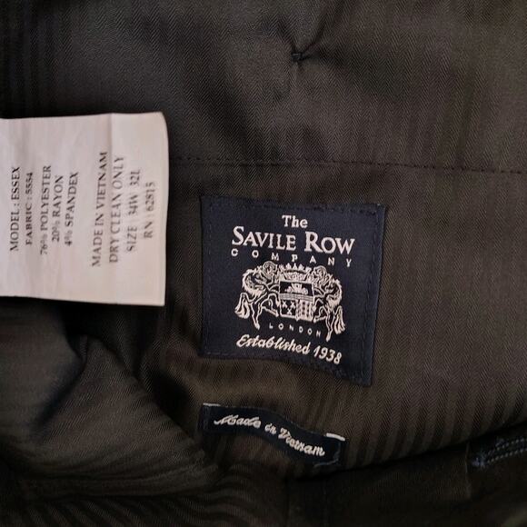 The Savile Row Company Pants Men's Size 34x32 Navy Blue Dress London Career Nice - Picture 3 of 5